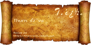 Thurn Éva névjegykártya